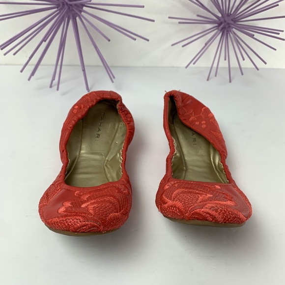 Tahari Vivian / Floral Embroider Ballet Flat - Picture 5 of 8
